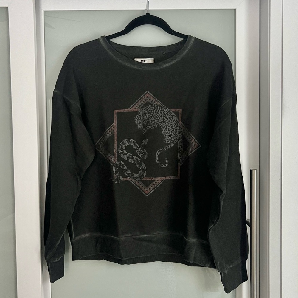 MKT Studio “Le Sweatshirt” Graphic Black Crewneck